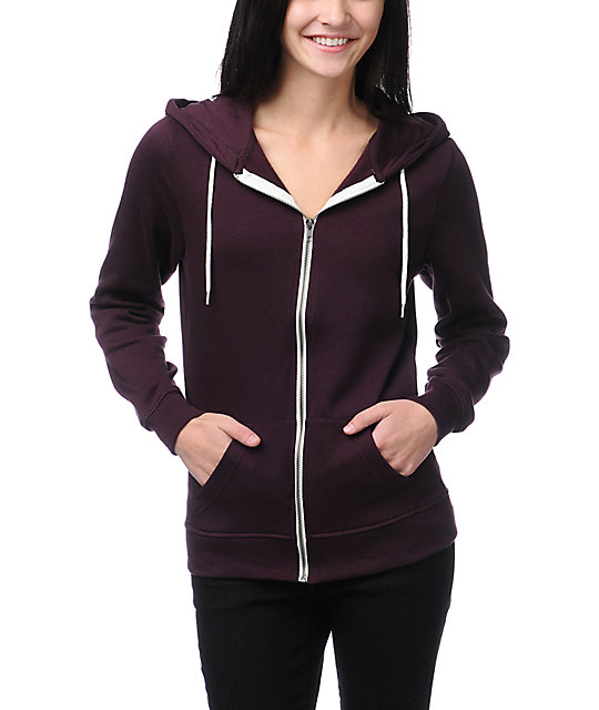 Zine Blackberry Purple Zip Up Hoodie Zumiez