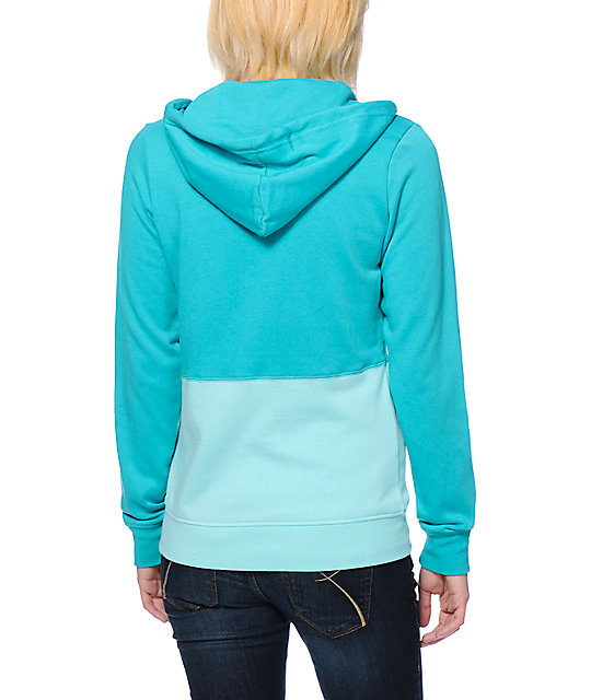 turquoise zip up