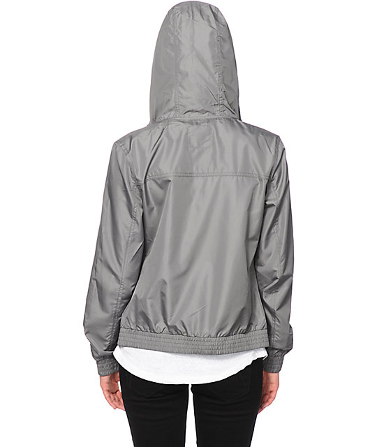 Zine Dark Grey Windbreaker Jacket Zumiez
