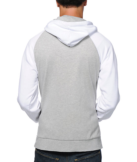 white zip up hoodie cheap