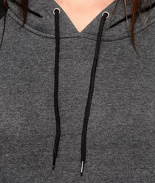 Zine Ellyn Varsity Charcoal & Black Hoodie Zumiez