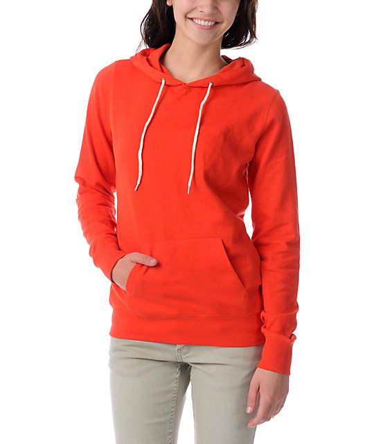 red pullover hoodie