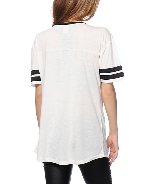 black white tee shirt