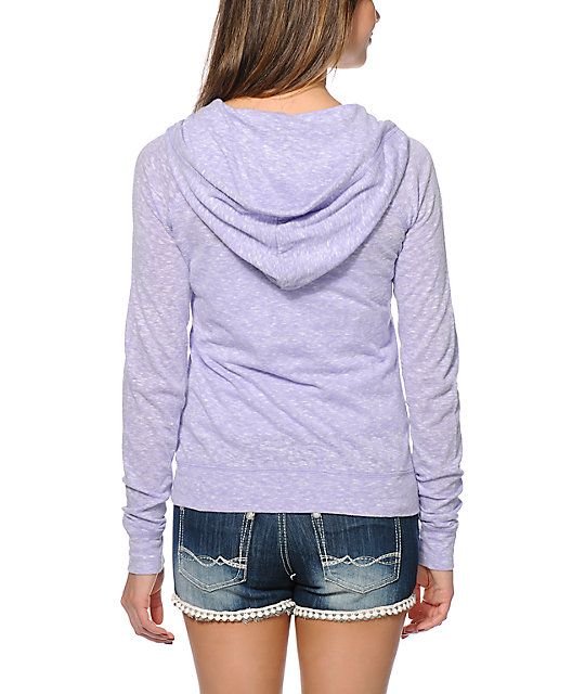 lavender zip up hoodie
