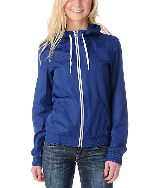 Zine Navy Windbreaker Jacket Zumiez