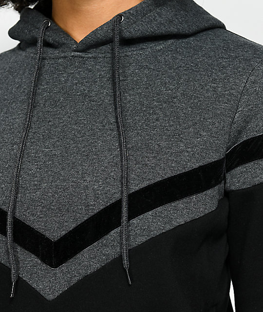 Zine Nora Charcoal & Black Hoodie Zumiez