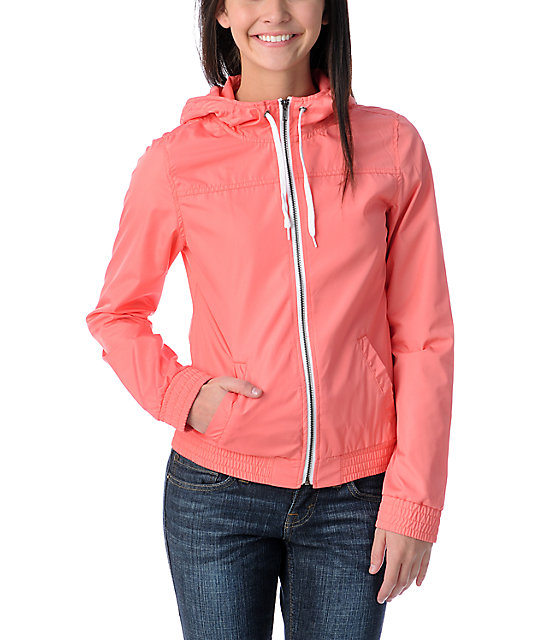 Zine Peach Windbreaker Jacket Zumiez