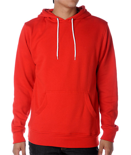 Zine Pulley Solid Red Hoodie At Zumiez Pdp