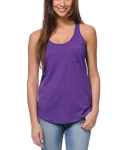 Zine Purple Tank Top Zumiez