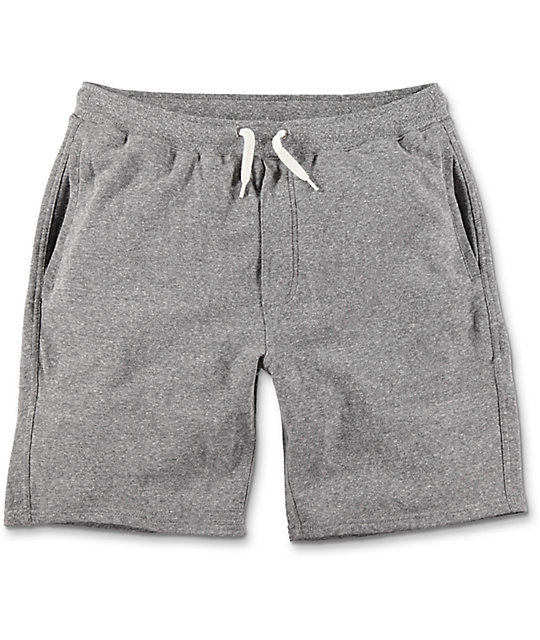 mens grey sweatpant shorts