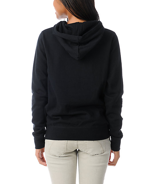 basic black pullover hoodie