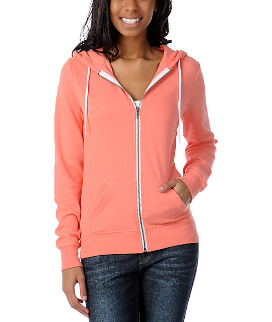 Zine Solid Georgia Peach Zip Up Hoodie | Zumiez