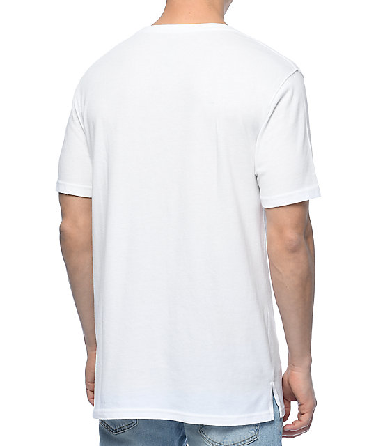 split back white shirt