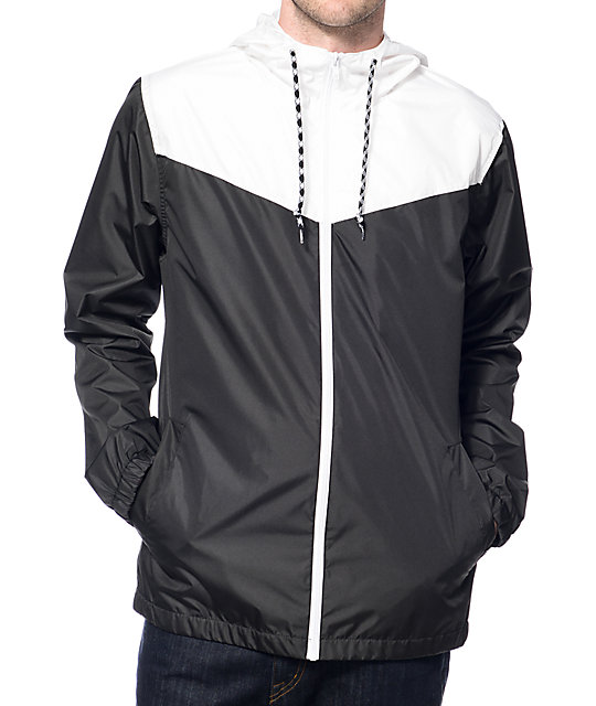 Guys Jackets Coats At Zumiez Cp Zine Sprint White Black Windbreaker Jacket