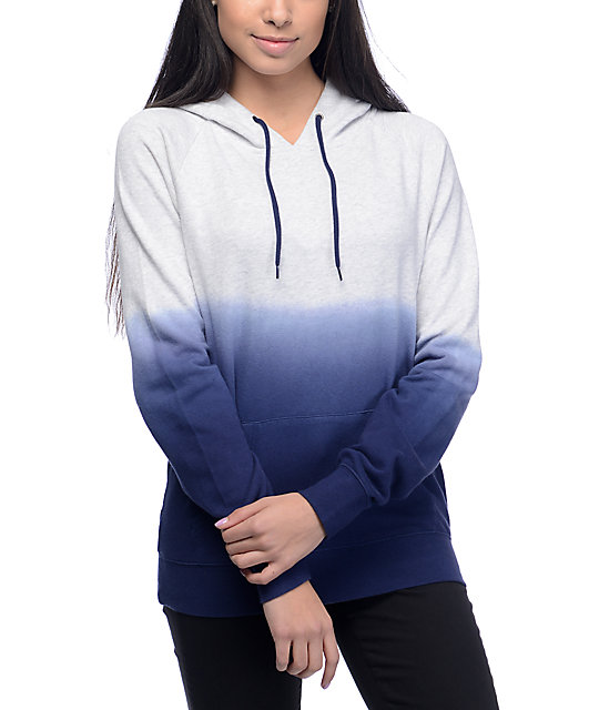 Zine Tera Navy Dip Dye Hoodie