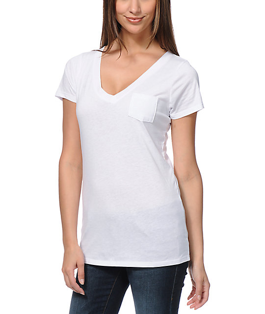 zine v neck pocket white t shirt zumiez zine v neck pocket white t shirt zumiez