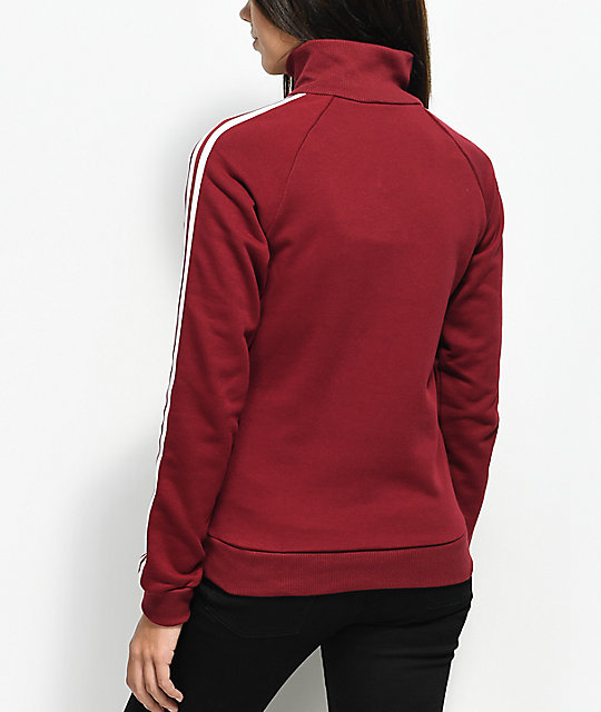 adidas burgundy zip hoodie