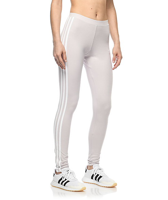 adidas 3 stripe pink leggings