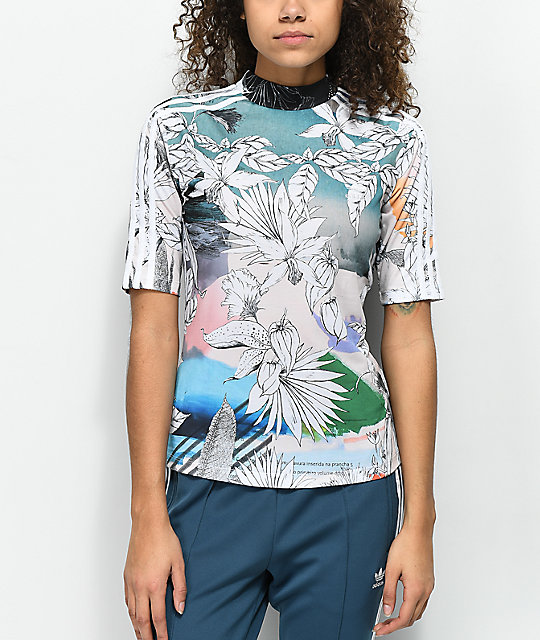 floral adidas shirt