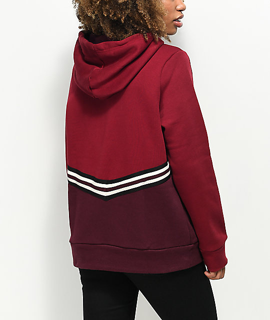 adidas burgundy zip hoodie