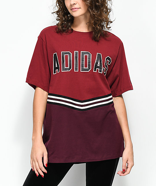 camiseta adidas 3 rayas burgundy camiseta adidas 3 rayas burgundy