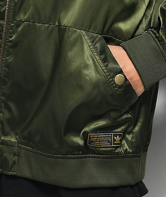 adidas MA1 Green Bomber Jacket Zumiez