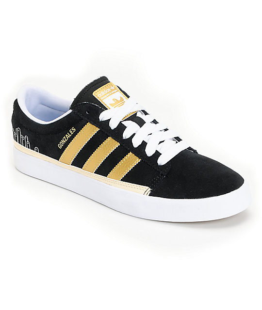 black and gold adidas shoes