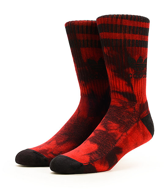 adidas Roller Tie Dye Crew Socks Zumiez