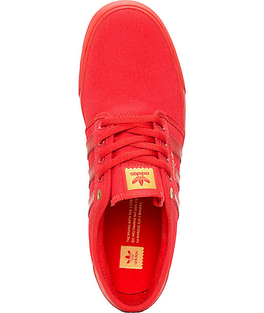 adidas men's seeley skate shoe red