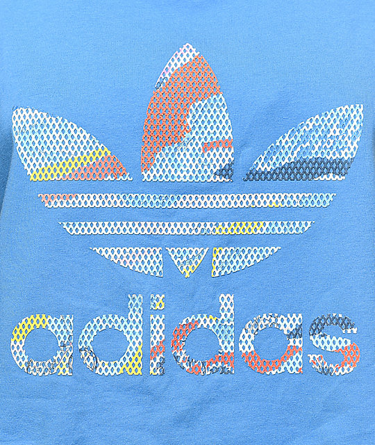 adidas crop top blue