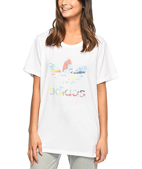 camiseta adidas trefoil mujer blanca camiseta adidas trefoil mujer blanca
