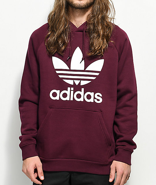 maroon adidas hoodie mens