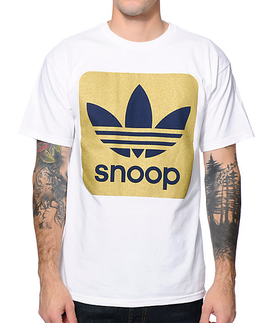 adidas X Snoop White  Gold Foil T-Shirt