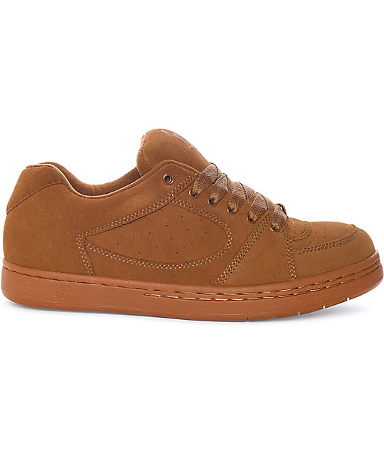 eS Accel OG Brown & Gum Skate Shoes Zumiez