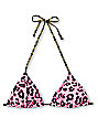 pink cheetah triangl bikini