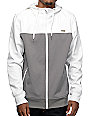 Empyre Highlights White & Grey Tech Fleece Jacket | Zumiez