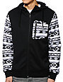 black and white fleece jacket