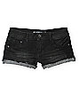 mens black denim shorts