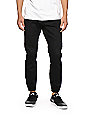 black denim jogger pants