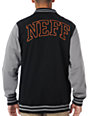 Neff School Black Letterman Fleece Jacket | Zumiez