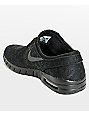 nike sb stefan janoski max black & pine mesh shoes