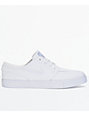 nike sb zoom stefan janoski white leather skate shoes