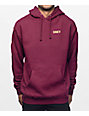 Obey Afton Burgundy Hoodie | Zumiez