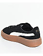 puma suede platform black white & gum shoes