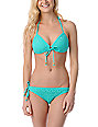 Reef Easy Breezy Crochet Turquoise Molded Bikini Zumiez