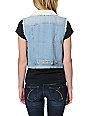 wool lined denim vest