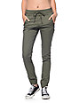 twill joggers zipper