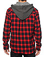 valor furthest mens hooded flannel shirt