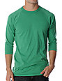 kelly green baseball tee