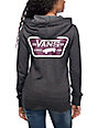 Vans Full Patch Charcoal & Burgundy Pullover Hoodie | Zumiez